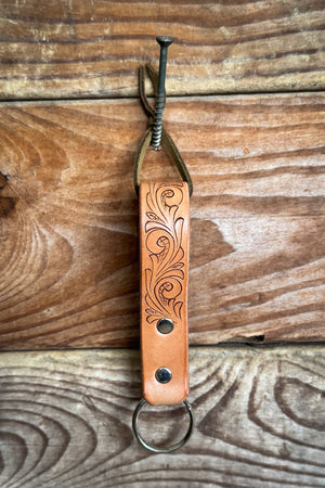 Scroll work keychain