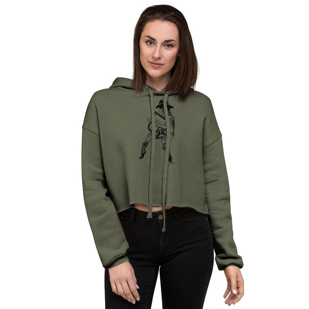 Ladyship Ace of Spades Crop Hoodie